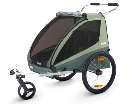 Remorque pour enfant 2 places COASTER XT Vert