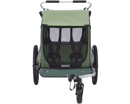 Remorque pour enfant 2 places COASTER XT Vert