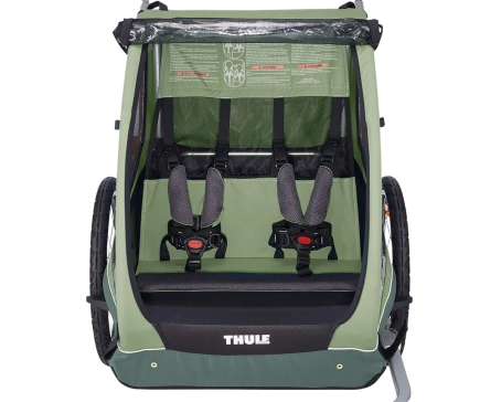 Remorque pour enfant 2 places COASTER XT Vert